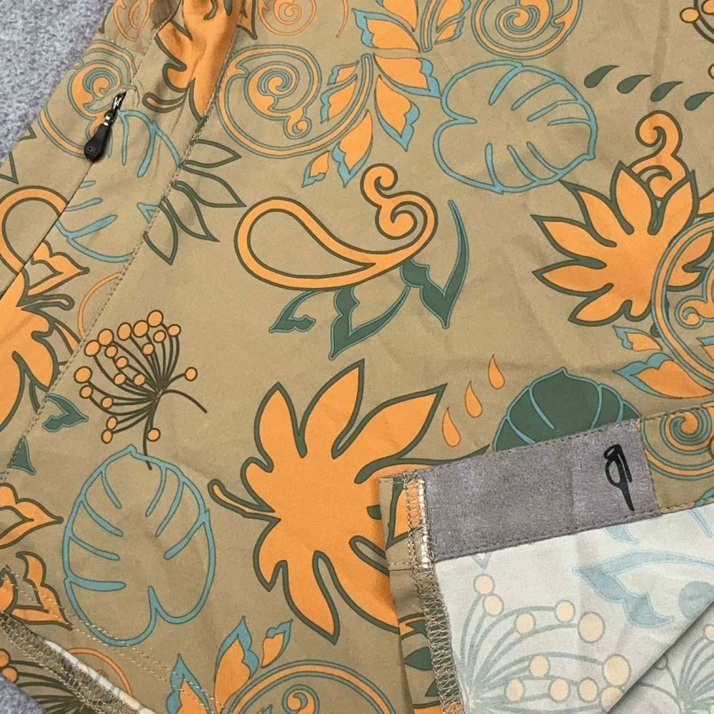 Club Ride Bandara Trailhead Party Shirt Women's Size XL Coriander Brown Paisley - Picture 5 of 13